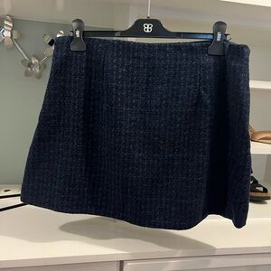 Knit mini skirt with built in shorts